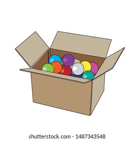squares and balls, vector illustration, white background
