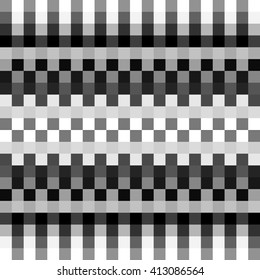 Squares, blocks abstract monochrome geometric pattern, background, texture. Seamlessly repeatable