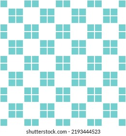 Squares blue checkered retro seamless pattern. Vector illustration.