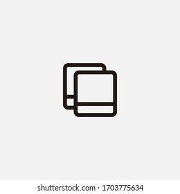 squares button outline icon vector illustrator sign