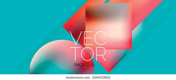 Diseño de cuadrados y círculos. Gradientes de color fluido con efectos metálicos. Sinergia serena de formas, fusión de cuadrados y círculos en un diseño armonioso y cautivador