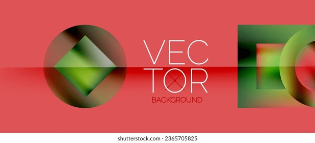 Diseño de cuadrados y círculos. Gradientes de color fluido con efectos metálicos. Sinergia serena de formas, fusión de cuadrados y círculos en un diseño armonioso y cautivador