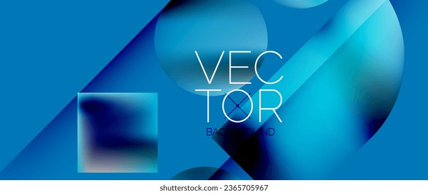 Diseño de cuadrados y círculos. Gradientes de color fluido con efectos metálicos. Sinergia serena de formas, fusión de cuadrados y círculos en un diseño armonioso y cautivador