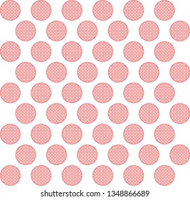 Squares in circles geometric background design