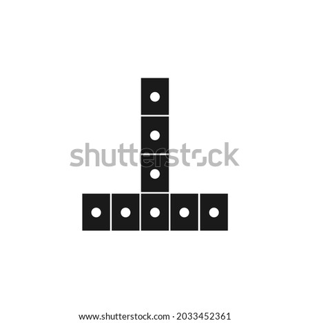 squares with circles inside forming an inverted T