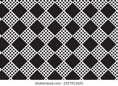 The squares and circles stacked together are black used as a backdrop Tile floor wall ceiling clothes wallpaper pattern on the table soles shoes socks hats bracelets bags ties gloves