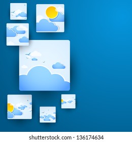 Squares Concept Vector Illustration Weather Theme Stock Vector (Royalty ...