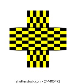 squares crossed over squares on plain background - vector