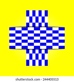 squares crossed over squares on plain background - vector