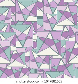 The squares are cut with a five-pointed star. Multicolored splinters. Fashionable seamless camouflage.