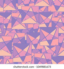 The squares are cut with a five-pointed star. Multicolored splinters. Fashionable seamless camouflage.