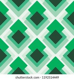squares of different sizes and green colors