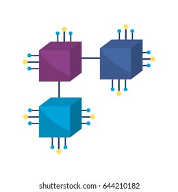 squares digital connections with circuits electronic