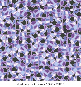 The squares are divided into multi-colored areas and arranged in random order. Unique camouflage for fashionable things.