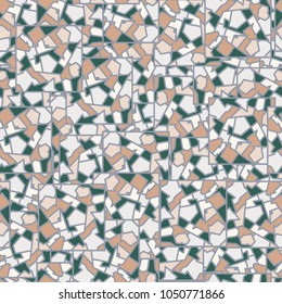 The squares are divided into multi-colored areas and arranged in random order. Unique camouflage for fashionable things.