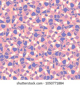 The squares are divided into multi-colored areas and arranged in random order. Unique camouflage for fashionable things.