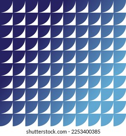 Cuadrados con bordes dibujados inferiores a la izquierda. Patrón minimalista en gradiente azul. Textura de estilo moderno. Repetición de azulejos geométricos. Fondo del vector