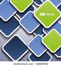 Squares with drop shadows - Abstract Background