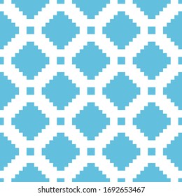 Squares, figures seamless pattern. Folk wallpaper. Checks, shapes ornate. Geometric background. Tribal motif. Ethnic ornament. Textile print, web design, geometry abstract. Geometrical image. Vector.