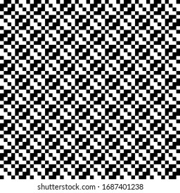 Squares, figures seamless pattern. Tribal motif. Checks, shapes ornate. Folk wallpaper. Geometric background. Ethnic ornament. Textile print, web design, geometry abstract. Geometrical image. Vector