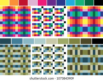 a lot of squares forming a colourful combination