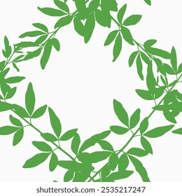 Squares geometric floral brach leaf pattern