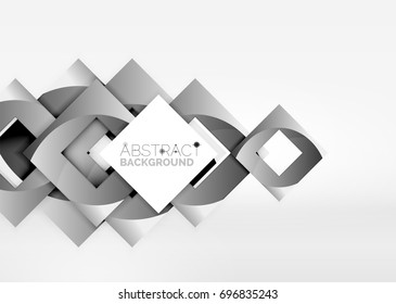 Cuadra el objeto geométrico en el espacio 3d claro, fondo abstracto vectorial