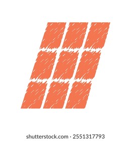 squares geometric shape brush stroke isolated