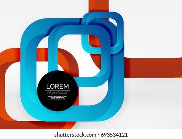 Cuadraba formas geométricas en un espacio 3d de color gris claro. Fondo abstracto vectorial