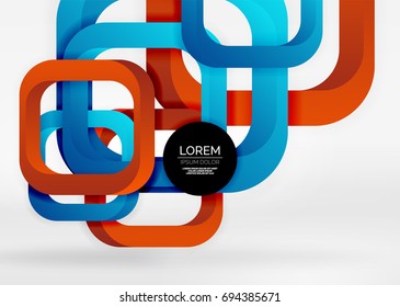 Cuadraba formas geométricas en un espacio 3d de color gris claro. Fondo abstracto vectorial