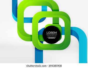 Quadriert geometrische Formen in hellgrauem 3D-Raum. Abstrakter Vektorhintergrund