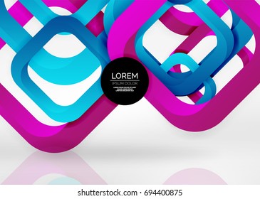 Cuadraba formas geométricas en un espacio 3d de color gris claro. Fondo abstracto vectorial