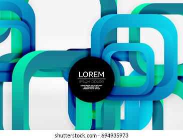 Cuadraba formas geométricas en un espacio 3d de color gris claro. Fondo abstracto vectorial