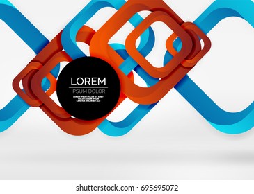 Cuadraba formas geométricas en un espacio 3d de color gris claro. Fondo abstracto vectorial