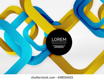 Squares geometric shapes in light grey 3d space. Vector abstract background