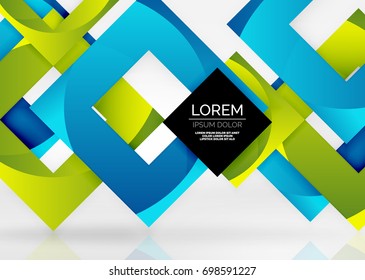 Cuadraba formas geométricas en un espacio 3d de color gris claro. Fondo abstracto vectorial