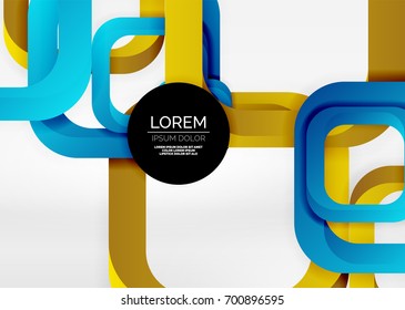 Quadriert geometrische Formen in hellgrauem 3D-Raum. Abstrakter Vektorhintergrund