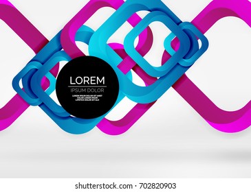 Squares geometric shapes in light grey 3d space. Vector abstract background