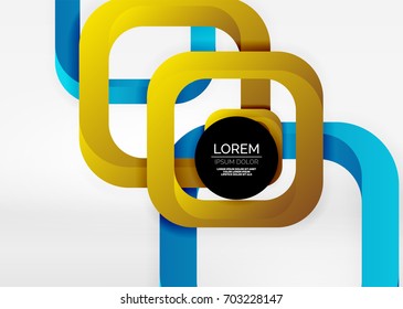 Cuadraba formas geométricas en un espacio 3d de color gris claro. Fondo abstracto vectorial