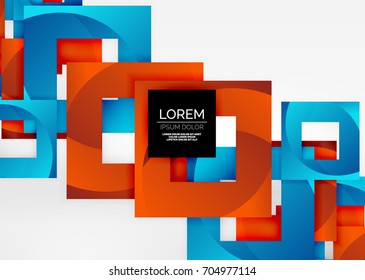 Cuadraba formas geométricas en un espacio 3d de color gris claro. Fondo abstracto vectorial