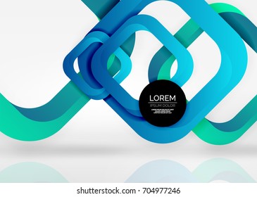 Cuadraba formas geométricas en un espacio 3d de color gris claro. Fondo abstracto vectorial
