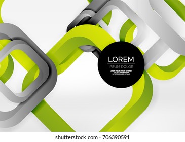 Squares geometric shapes in light grey 3d space. Vector abstract background