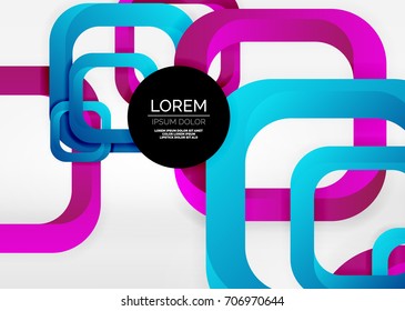 Cuadraba formas geométricas en un espacio 3d de color gris claro. Fondo abstracto vectorial