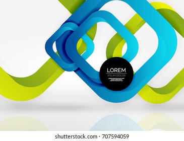 Cuadraba formas geométricas en un espacio 3d de color gris claro. Fondo abstracto vectorial