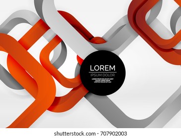 Squares geometric shapes in light grey 3d space. Vector abstract background