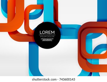 Quadriert geometrische Formen in hellgrauem 3D-Raum. Abstrakter Vektorhintergrund