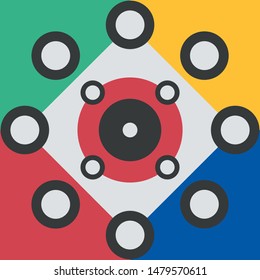 Squares and Geometric Shapes Pattern