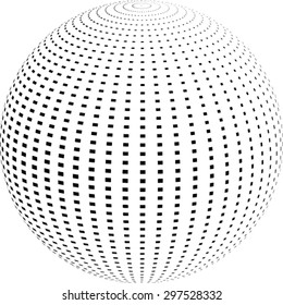Squares Globe Icon or Logo Design for your Company, Vector Illustration 