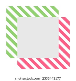 Squares green and pink brochure element design. Geometric parts. Vector illustration with empty copy space for text. Editable shapes for poster decoration. Creative and customizable frame - Powered by Shutterstock - Get 15% off with code: PIKWIZARD15