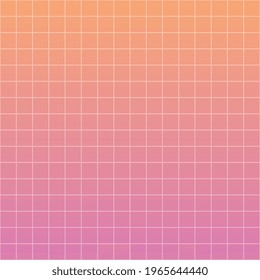 Squares. Grid. Gradient. Bright pink and peachy colors. Beautiful minimalistic aesthetic. Extremely high quality image. Spring vibes. Vector.